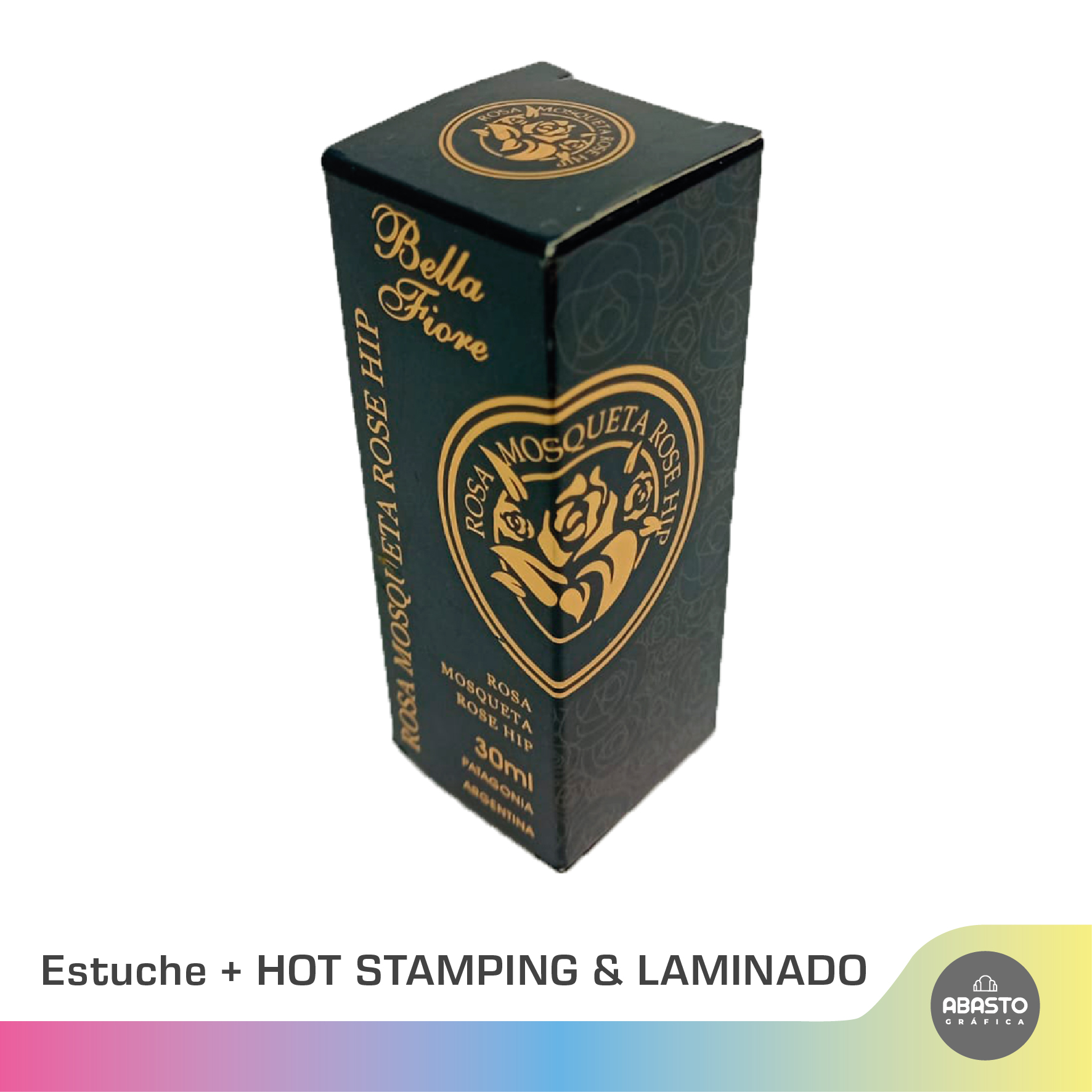 estuche + hot stamping & laminado b