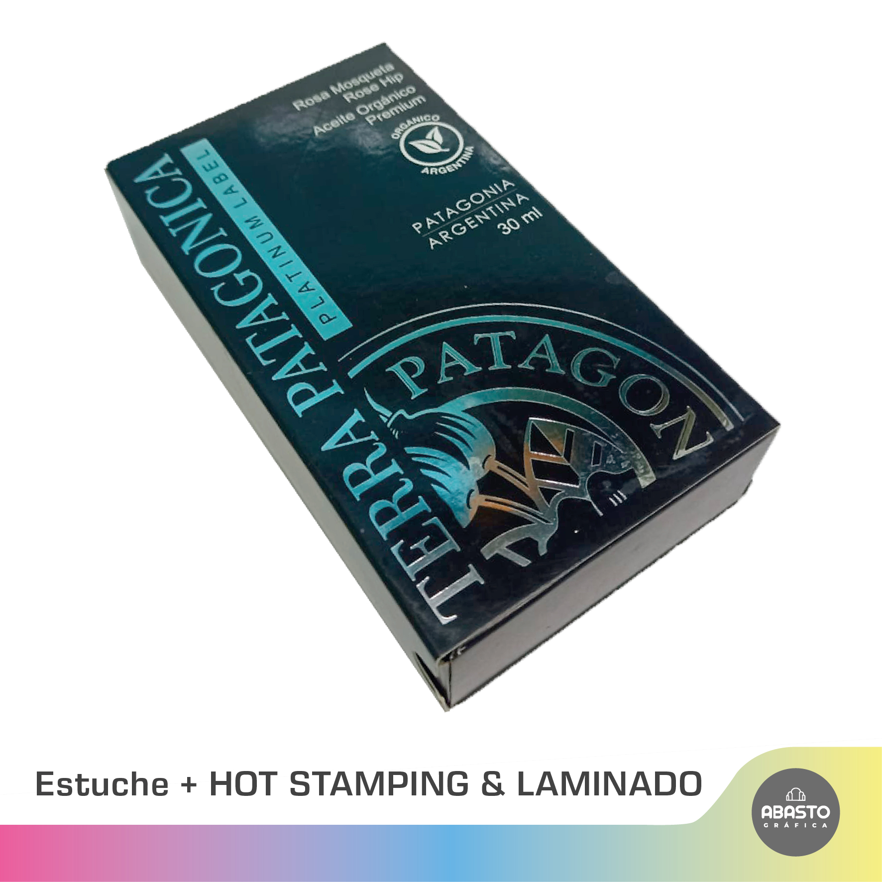 estuche + hot stamping & laminado c