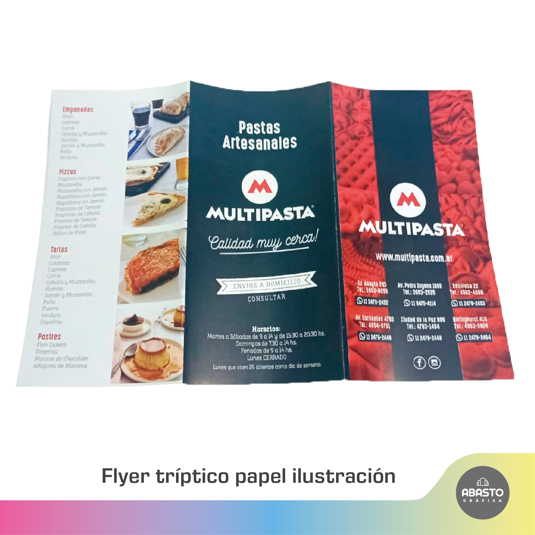 flyer triptico papel ilustracion